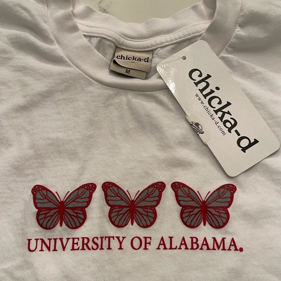 University of Alabama Butterfly Cropped Tee - Picture 2 of 4